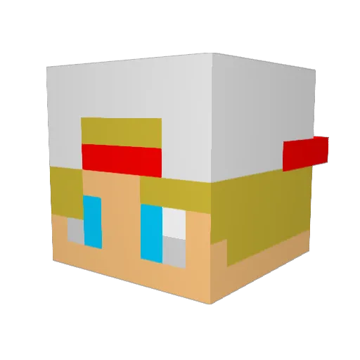 bobdonut Minecraft avatar head, 3D render