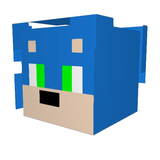 bobeldestroyer Minecraft avatar head, 3D render