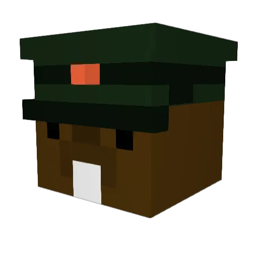 bobereh Minecraft avatar head, 3D render