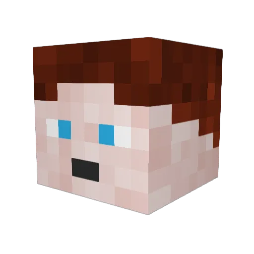 bobesponjah Minecraft avatar head, 3D render