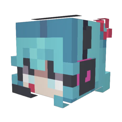 bobhugolos Minecraft avatar head, 3D render