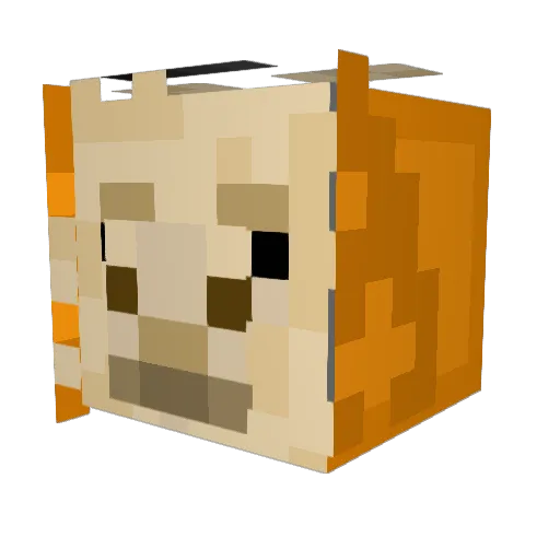 bobilama Minecraft avatar head, 3D render