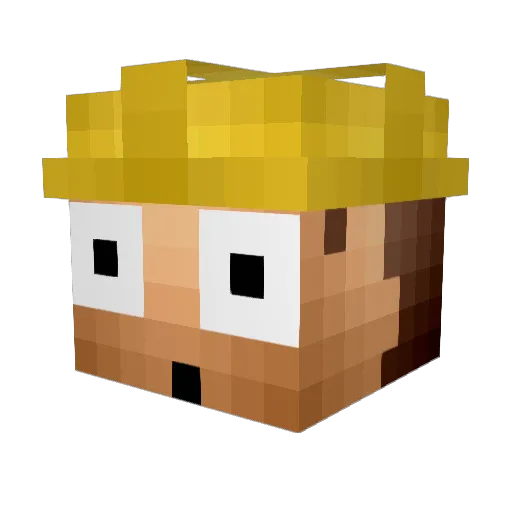 bobjonesyo Minecraft avatar head, 3D render