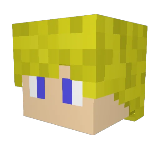 boblakerj Minecraft avatar head, 3D render