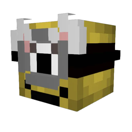 bobminions Minecraft avatar head, 3D render