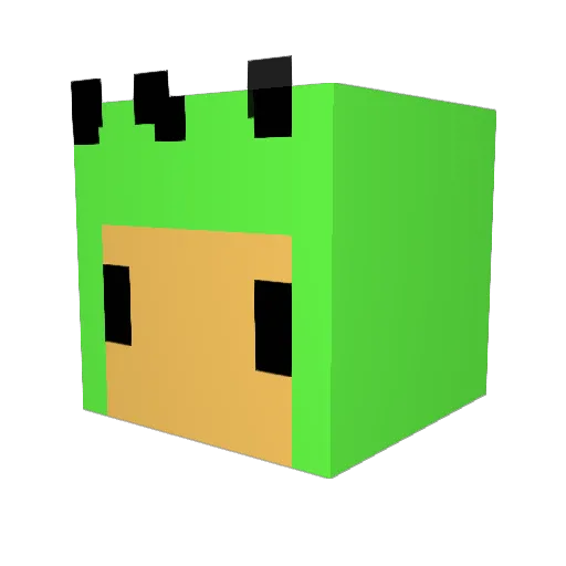 bobnosuke Minecraft avatar head, 3D render