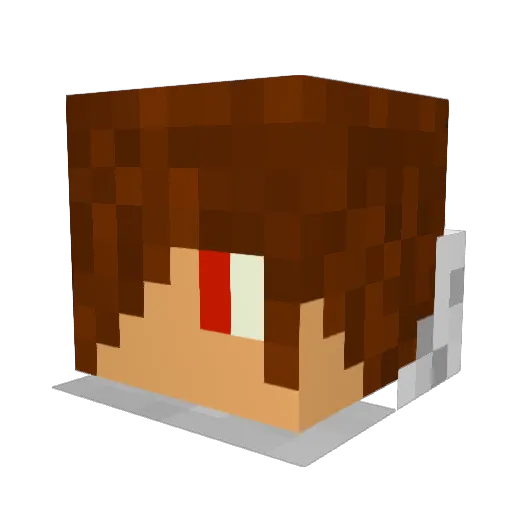 bobo1489 Minecraft avatar head, 3D render