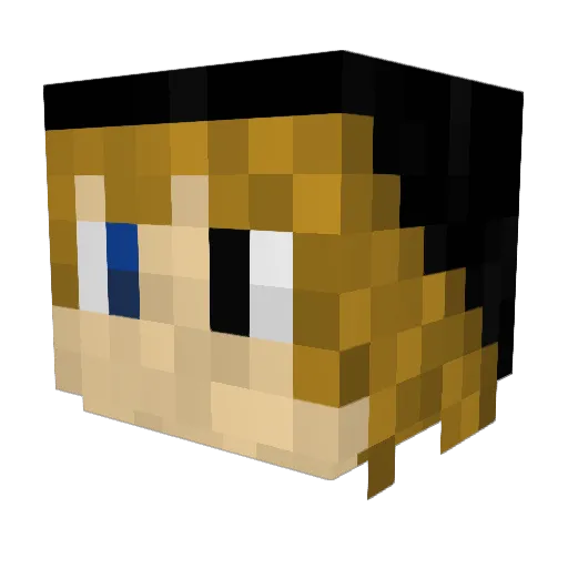 bobo1717 Minecraft avatar head, 3D render