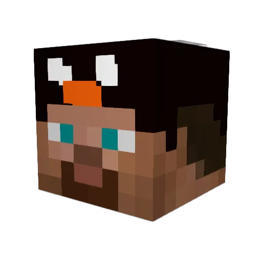bobo50cents Minecraft avatar head, 3D render