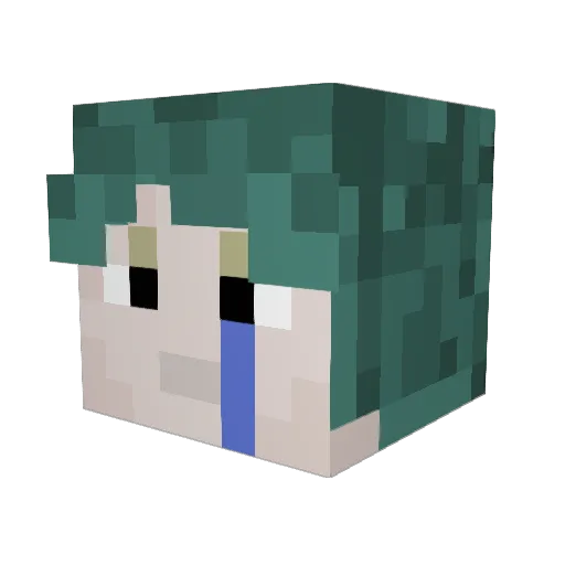 bobo555_ Minecraft avatar head, 3D render