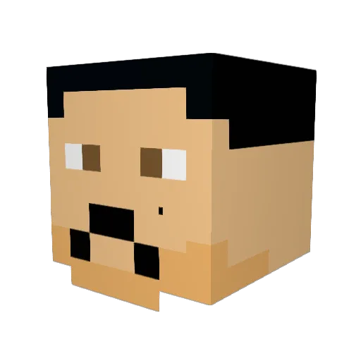boboalex Minecraft avatar head, 3D render