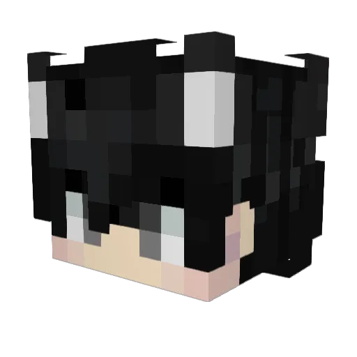 bobobobomba Minecraft avatar head, 3D render