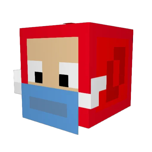 bobolicik Minecraft avatar head, 3D render