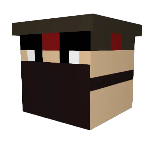 bobolish Minecraft avatar head, 3D render
