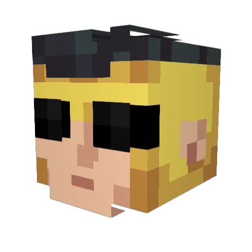 bobomensotonto Minecraft avatar head, 3D render