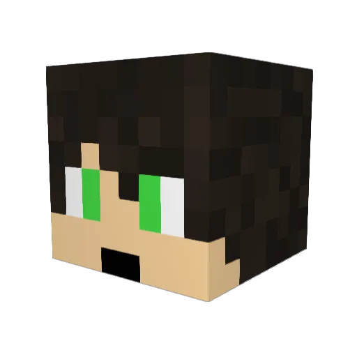 boboreo Minecraft avatar head, 3D render