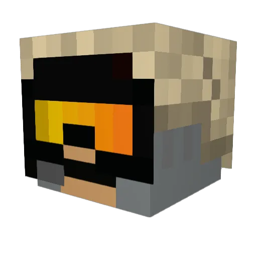 boborunner Minecraft avatar head, 3D render