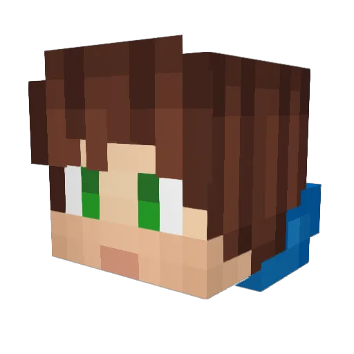 bobotje Minecraft avatar head, 3D render