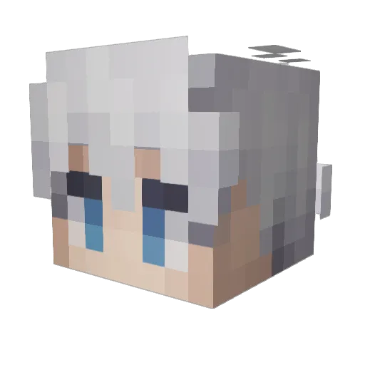 bobpon Minecraft avatar head, 3D render