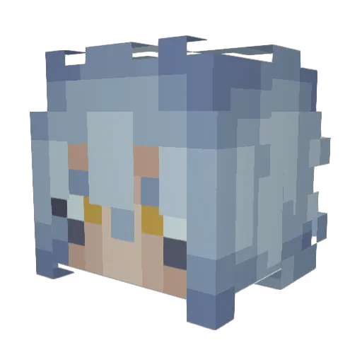bobrosswhite Minecraft avatar head, 3D render