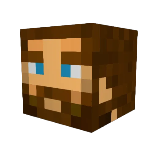 bobsparadox Minecraft avatar head, 3D render