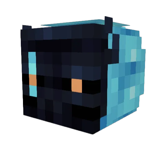 bobthepiranah Minecraft avatar head, 3D render
