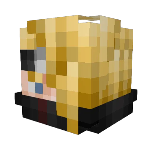 boby_loud Minecraft avatar head, 3D render