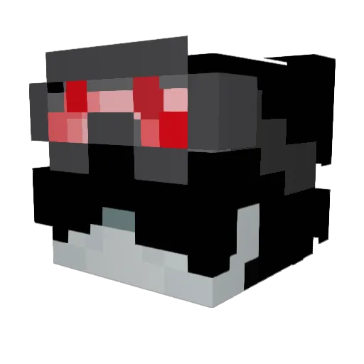 bobzoomm Minecraft avatar head, 3D render