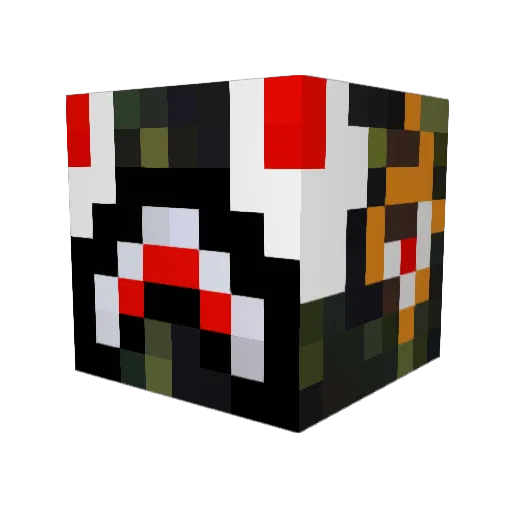 boche Minecraft avatar head, 3D render