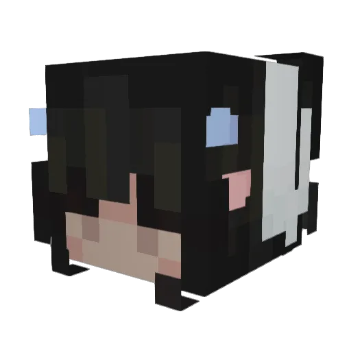 bochhi Minecraft avatar head, 3D render