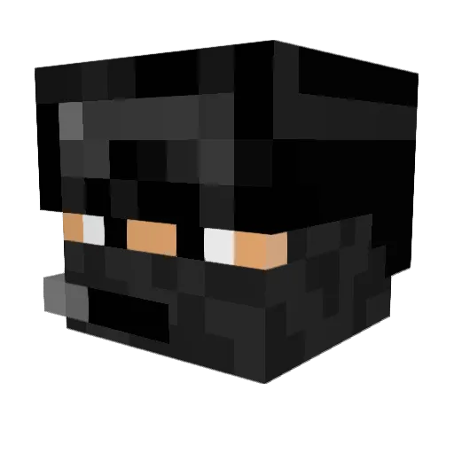 bochu Minecraft avatar head, 3D render