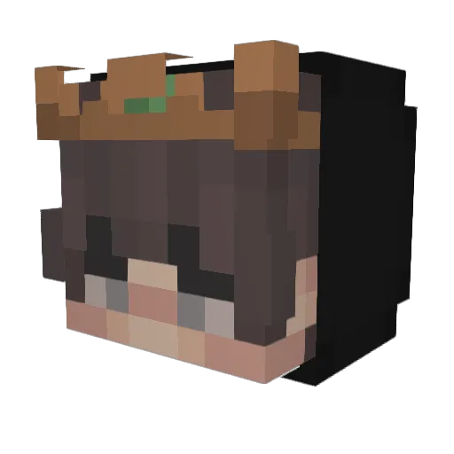 bocking1 Minecraft avatar head, 3D render