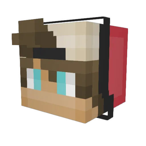 bodaelgamer Minecraft avatar head, 3D render