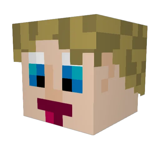 bodena Minecraft avatar head, 3D render