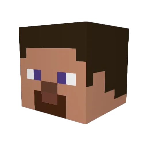 bodenseepeter Minecraft avatar head, 3D render