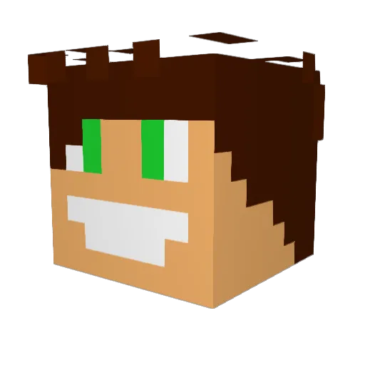boderkx Minecraft avatar head, 3D render