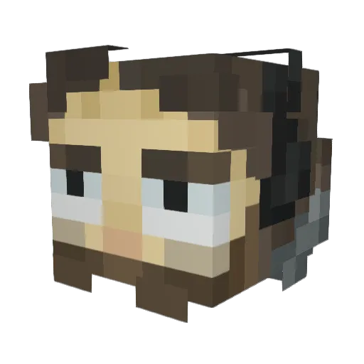 bodlan Minecraft avatar head, 3D render