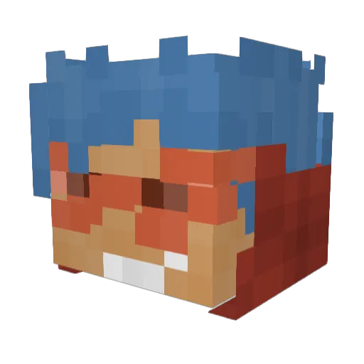 boergelun Minecraft avatar head, 3D render