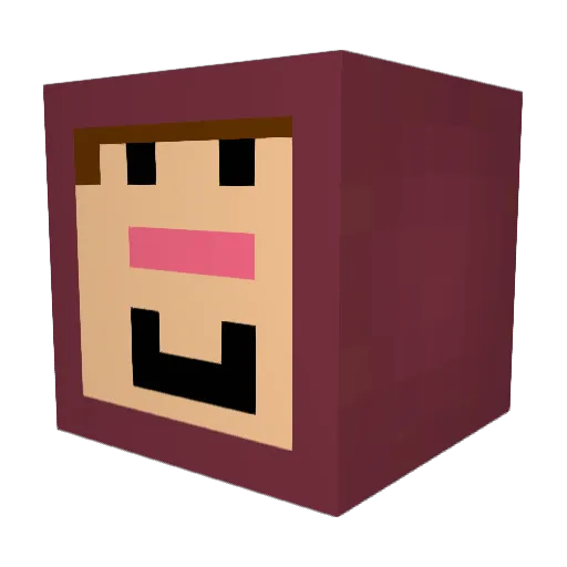 bofbofbofbofbof Minecraft avatar head, 3D render