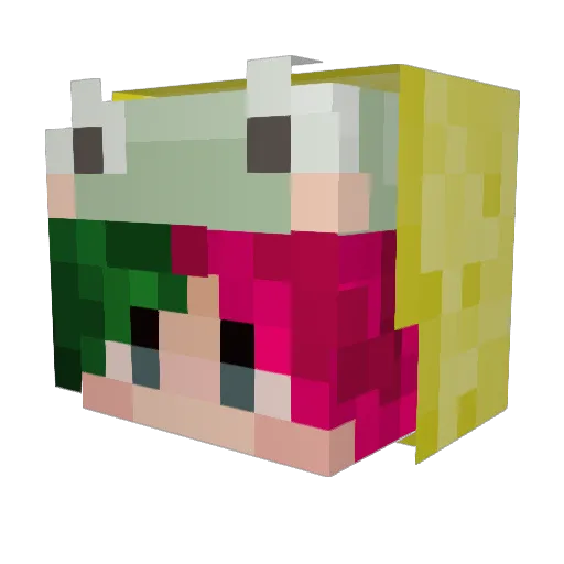 bog_frog Minecraft avatar head, 3D render