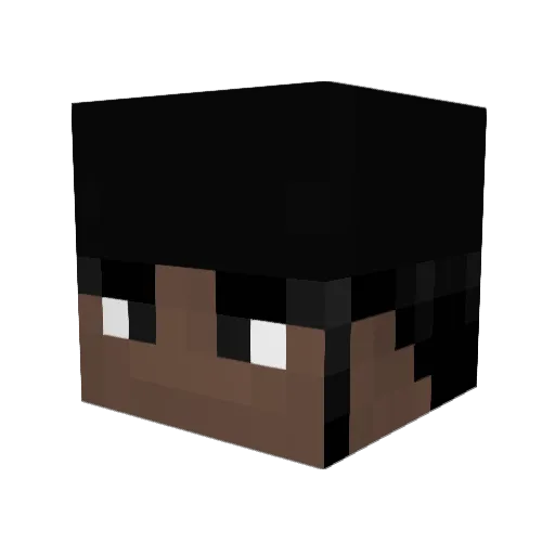 boga7d Minecraft avatar head, 3D render