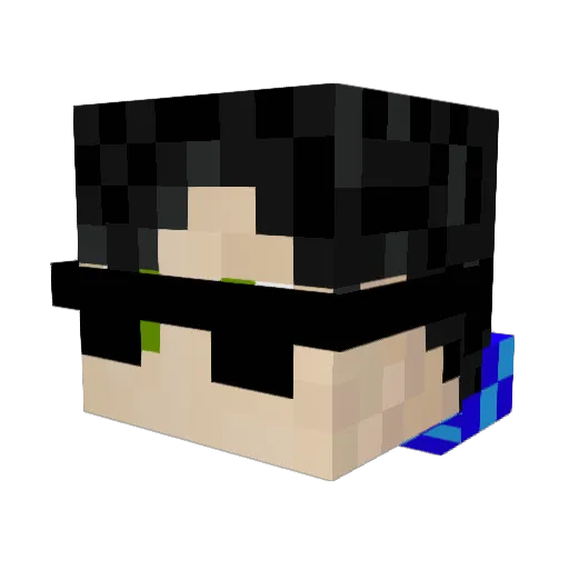 bogdahm Minecraft avatar head, 3D render