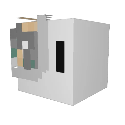 bogdarama Minecraft avatar head, 3D render