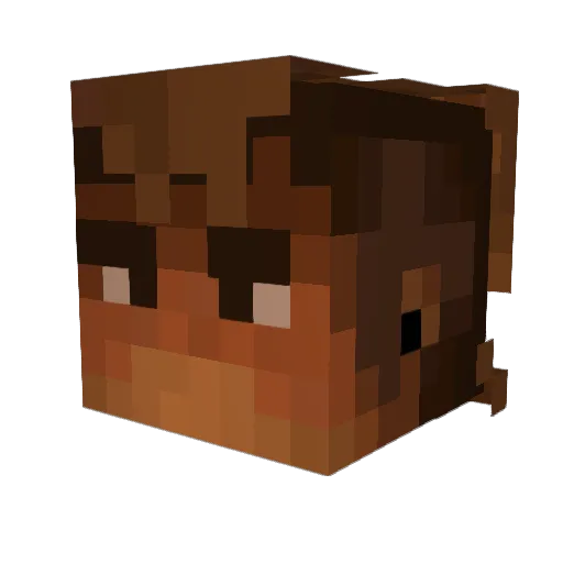 boghand Minecraft avatar head, 3D render