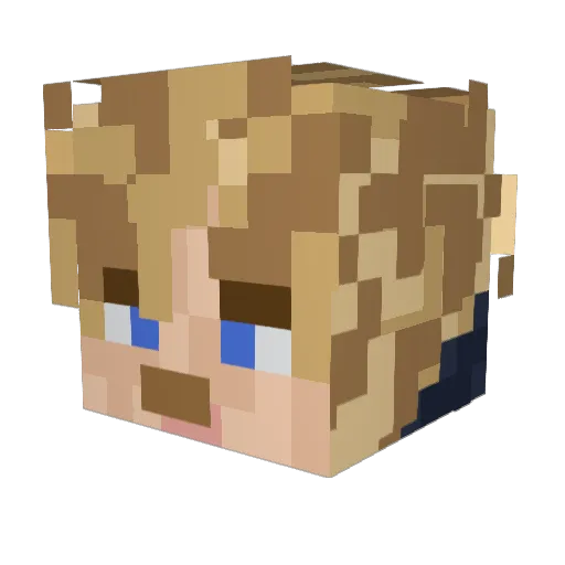 boglizin Minecraft avatar head, 3D render