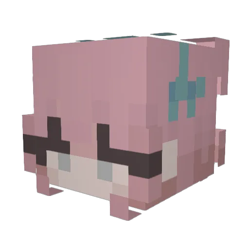 bogmannn Minecraft avatar head, 3D render