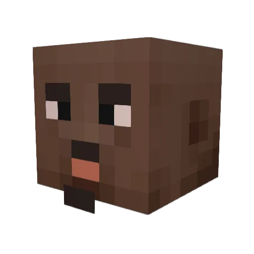 bogmobe Minecraft avatar head, 3D render