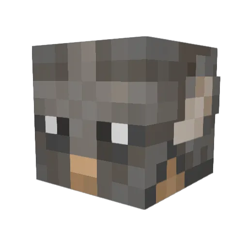 bogonow Minecraft avatar head, 3D render
