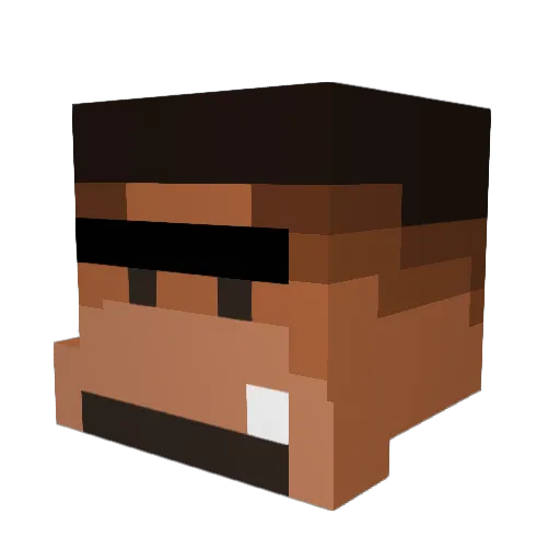 bogux Minecraft avatar head, 3D render