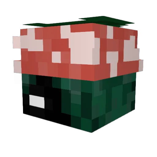 bogwater Minecraft avatar head, 3D render